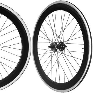 Fixie Single Speed Road Bike Track Wheel Wheelset Sealed + Tyres Black