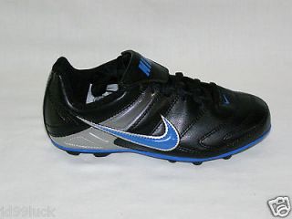 Nike Park II FG R Boys Soccer Cleats, Black/Blue/Silver, 359622, Kid 