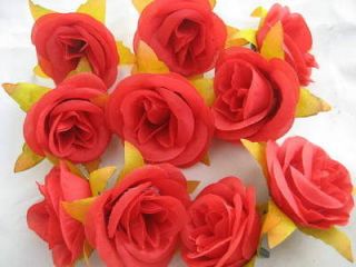 10X red rose Artificial Silk Flower Heads Craft Wedding Wholesale 2 