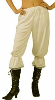  ivory white pantaloons steampunk saloon girl gal victorian costume