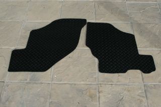 DIAMOND PLATE RUBBER CAN AM COMMANDER FLOOR MATS COMPLETE FRONT PAIR