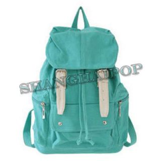 Girl Canvas Backpack Rucksack School Bag Satchel Bookbag Handbag 