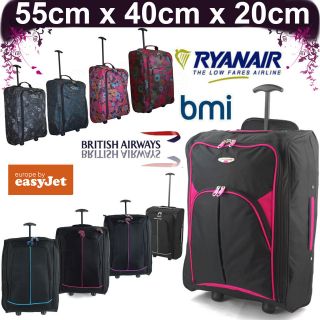 Ryanair Hand Luggage Travel Holdall Bags Wheeled Suitcase Weekend 