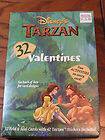 Disneys Tarzan   32 Fold & Seal Valentines w/42 Tarzan Stickers 1999