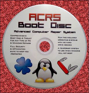 PC RECOVERY BOOT DISC CD DISK for DELL ACER SONY HP IBM TOSHIBA 