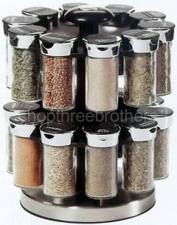 New 20 Jar Revolving Spice Tower Rack Stand With Spices Included Sift 