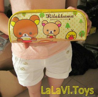 Rilakkuma san x bear chick family PU pencil bag case CB01