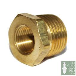 Spark Plug Thread Adaptors Brass 1/2 Pipe down to 14mm