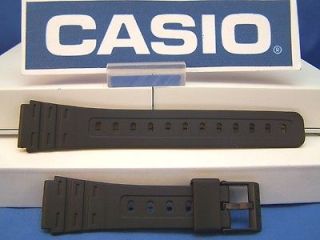 Casio Watch Band W 59, W 85, JC 30, W 64. 18mm Black Rubber Sports 