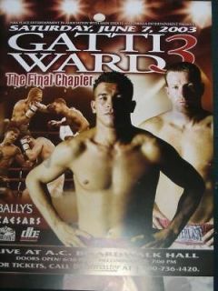 Arturo Gatti Vs Micky Ward 3 Official Fight Poster 18x24