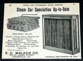 1906 OLD MAGAZINE PRINT AD, STEAM CAR SPECIALITIES, FLASH BOILER 