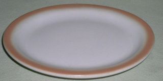 Shenango China Restaurant Quality Brown Rimmed 7 1/4 Oval Plate