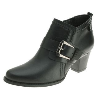 Spring Step WEST Womens Black Leather WESTERN Comfort Side Zip Ankle 
