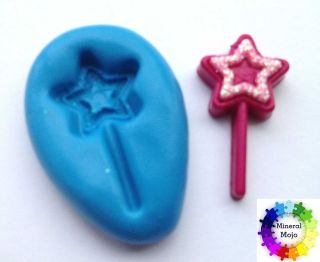 Princess Fairy wand Silicone Mould for Cupcake Card Toppers, Fimo 