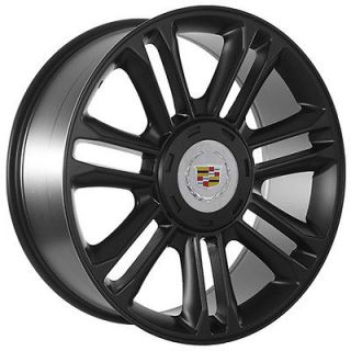 22 inch Cadillac 2009 Escalade platinum edition matte black wheels 
