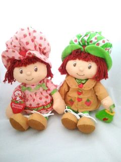Strawberry Shortcake 2 X Large Pink & Tan Coat Plush Toy Cuddle Doll 