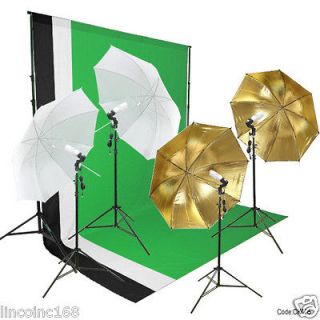 Linco Studio Photography Studio Lighting and Background Kit w/Muslin 