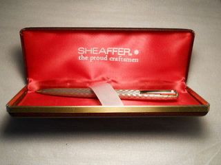 1970s RARE Sheaffer WD Etched Waves sterling silver ball point pen.