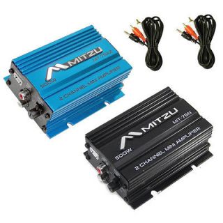Two Pack Bundle 500W 2 CH Car Audio Amplifier Motorcycle AMP MP3 Amps 