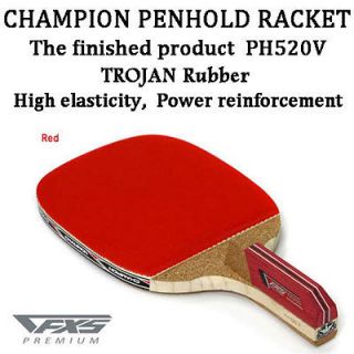 Champion PH520V Table Tennis Racket Penhold Paddle Ping Pong Red Color