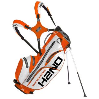 2013 Sun Mountain H2NO Waterproof Stand Golf Bag   Orange/White