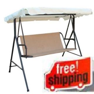 75in x 52 in Patio Porch Replacement Swing Canopy (Beige)