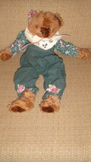   ABC Distributing Old Fashioned Teddy Bear Green Stuffed Animal Plush