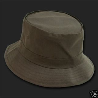 Brown Bucket Sun Hat Fishing Fishermans Cap Size Large/XL