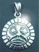 Tribal Haida Mask sterling silver .925 pendant charm