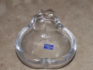 Studio Nova stickered vintage Japan crystal clear glass pear trinket 