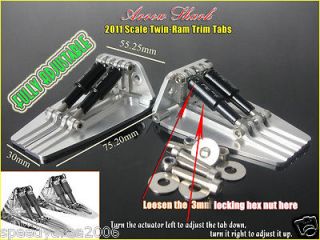   Shark RC Boat Scale Part  2012 Scale Twin Ram Trim Tabs 