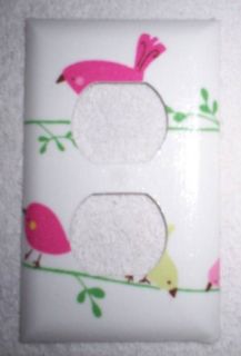 Penelope Bird Switchplate Outlet made with Pottery Barn kids pink 