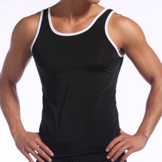 Mens Singlet Tank Tops Undershirt Slim Fitted GYM Sports Top A shirt 