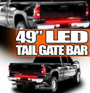   Of Fire Red+White Strip LED Tailgate Tail Light Bar Chevy Pickup/Truck