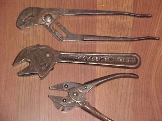 LOT SPEED NUT WRENCH CHANNEL LOCK 430 VTG ELECTRICIANS PLIERS ALL 