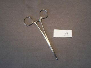   Vintage Medical Equipment Instrument CURVED Surgical FORCEPS Germany A