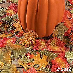   of 250 Polyester Fall Autumn Leaves Wedding Table Scatter Decoration