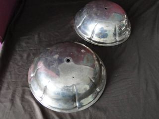 PAUL STORR PAIR ROUND DOMED DISH COVERS MELON STYLE
