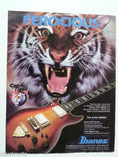 retro magazine advert 1981 IBANEZ artist ar300