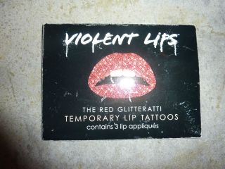 Violent Lips temporary Lip Tattoos *Red Gliteratti*