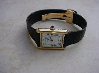 cartier gold tank watch in Wristwatches