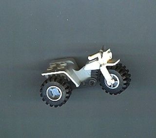   Lego White ATV Tricycle 3 Wheeler Bike 3 Wheel Motorcycle Gray Hub