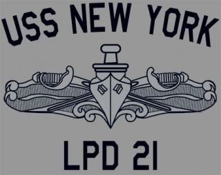 USN US Navy USS New York LPD 21 T Shirt