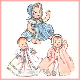 Vintage 1950s Doll Clothes Pattern ~ 15 16 17 Betsy Wetsy, Tiny 