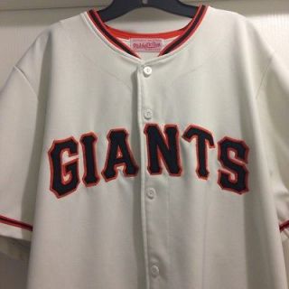   Ness 1951 SF Giants Willie Mays Jersey World Series Throwback L Rare