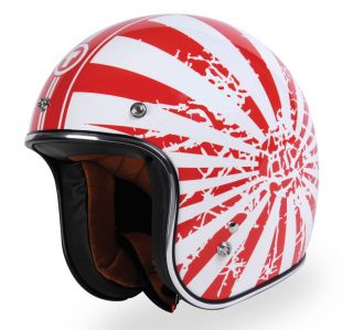 TORC T50 OLD JAPANESE FLAG Motorcycle Helmet /CLASSIC 3/4 / DOT 