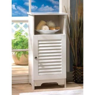 BATHROOM CABINETS: Bright White NANTUCKET Bath Storage Cabinet and 
