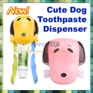 Dog Head Shaped Toothpaste Squeezer Toothbrush Holder