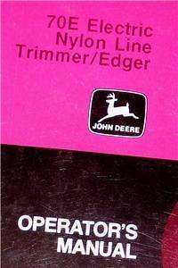 John Deere 70E Electric Trimmer Edger Operator Manual