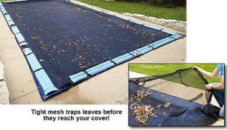 16x32 Rectangle In Ground Swimming Pool Leaf Net Cover